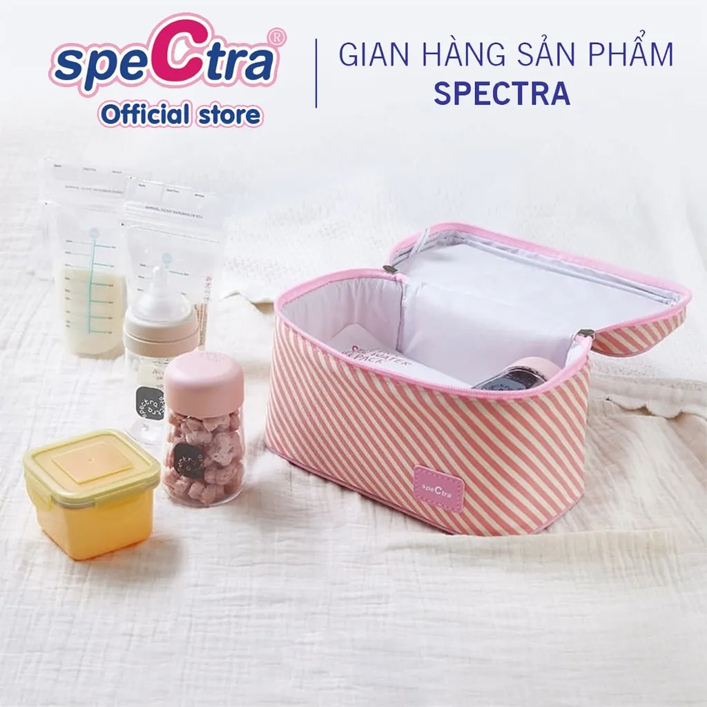 Ảnh Túi giữ nhiệt kèm túi đá khô màu hồng Spectra - Hàng Chính Hãng 4