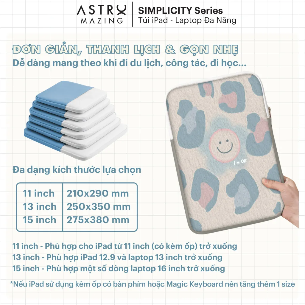 Ảnh Túi iPad và Laptop AstroMazing kích thước 11-15inch lót nhung chống sốc nhiều kích thước 3