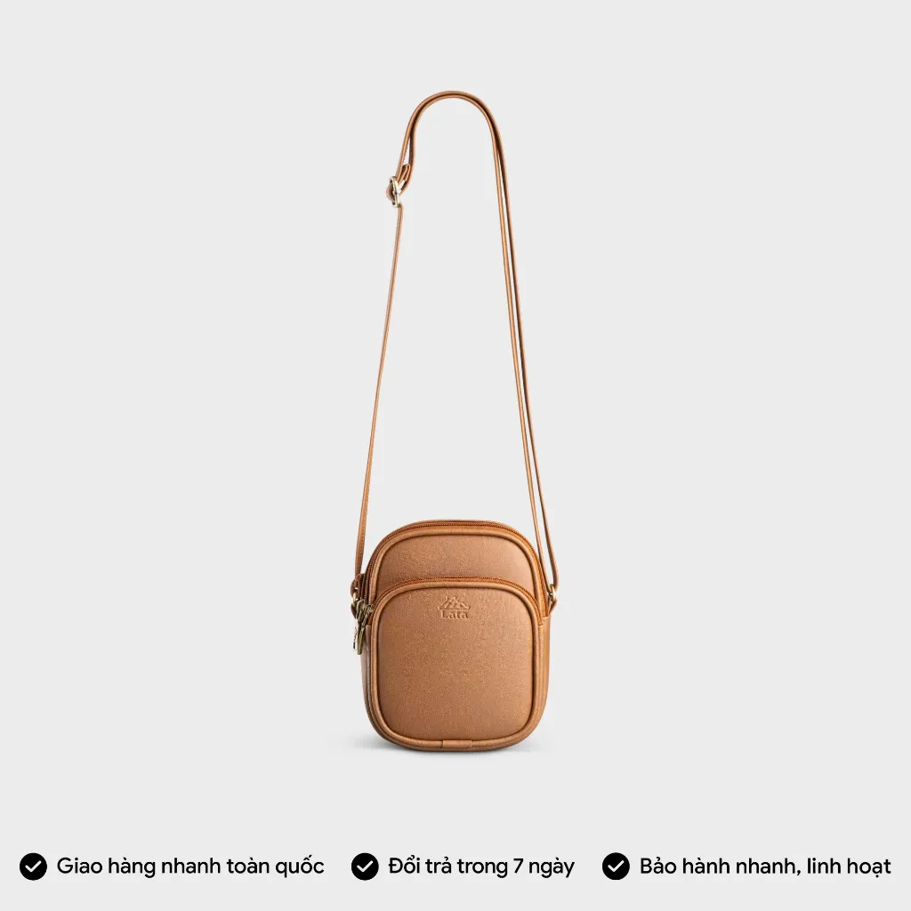 Ảnh Túi Lata (Thời trang nữ đựng điện thoại mini - Túi đeo chéo da HN117) 1