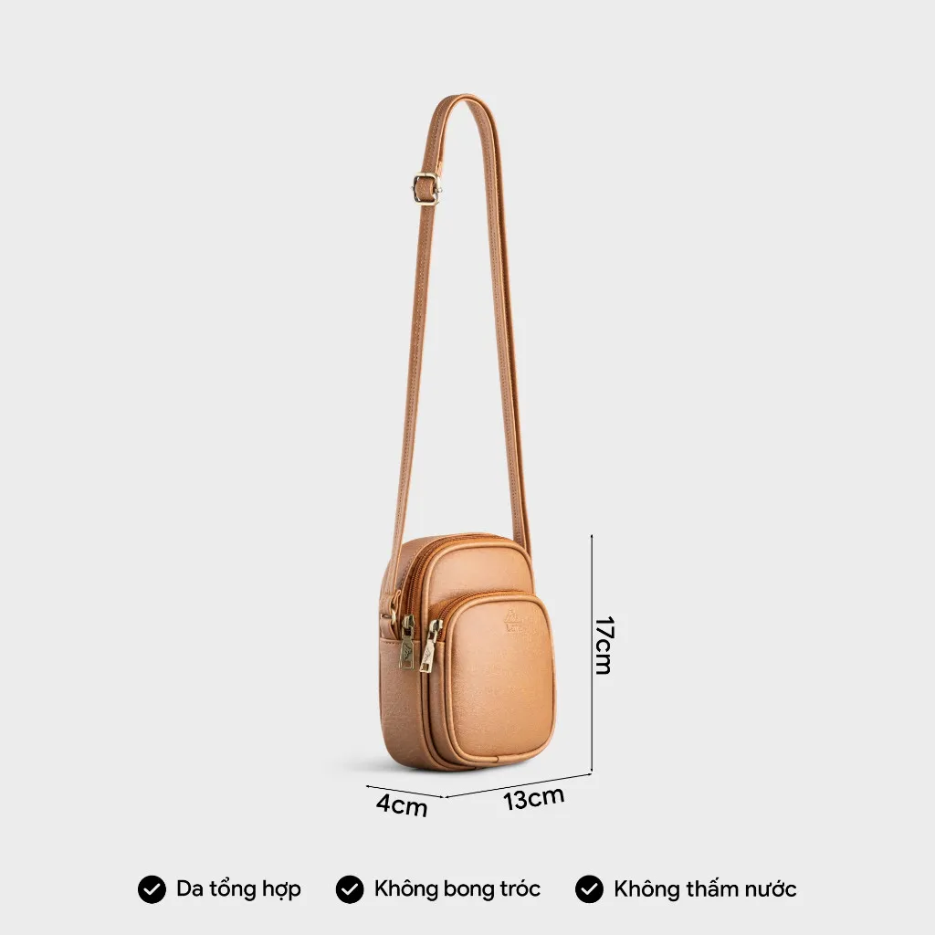 Ảnh Túi Lata (Thời trang nữ đựng điện thoại mini - Túi đeo chéo da HN117) 2