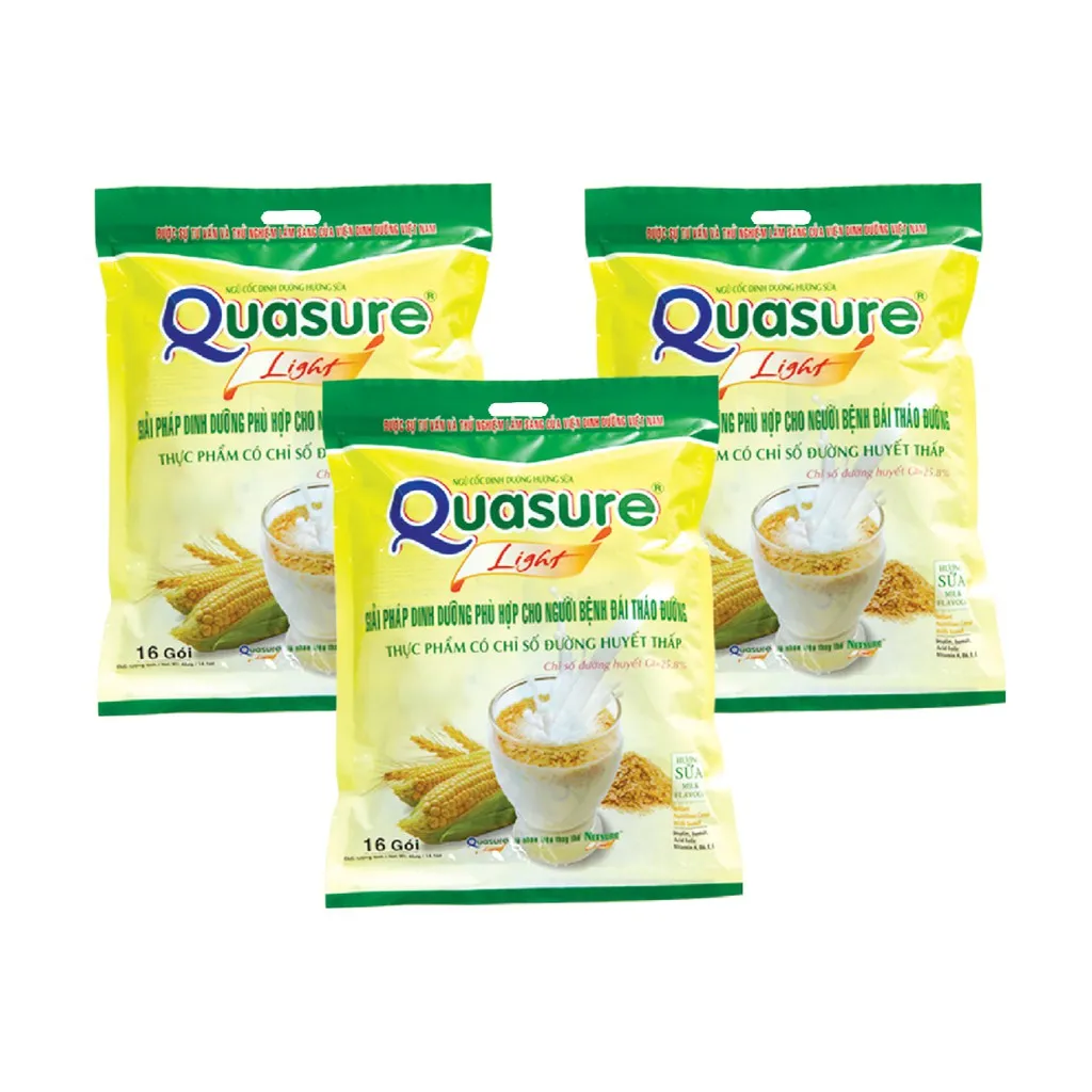 Ảnh Túi Ngũ Cốc Quasure Light Sữa Bibica 400g - Thực phẩm dành cho người ăn kiêng, tiểu đường 2