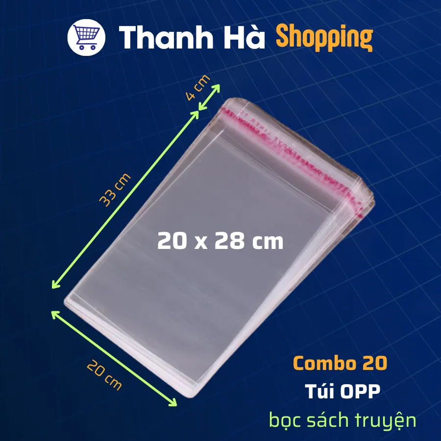 Ảnh Túi OPP bọc sách truyện phù hợp với mọi loại sách và truyện tranh - Túi bóng kính dán miệng 4
