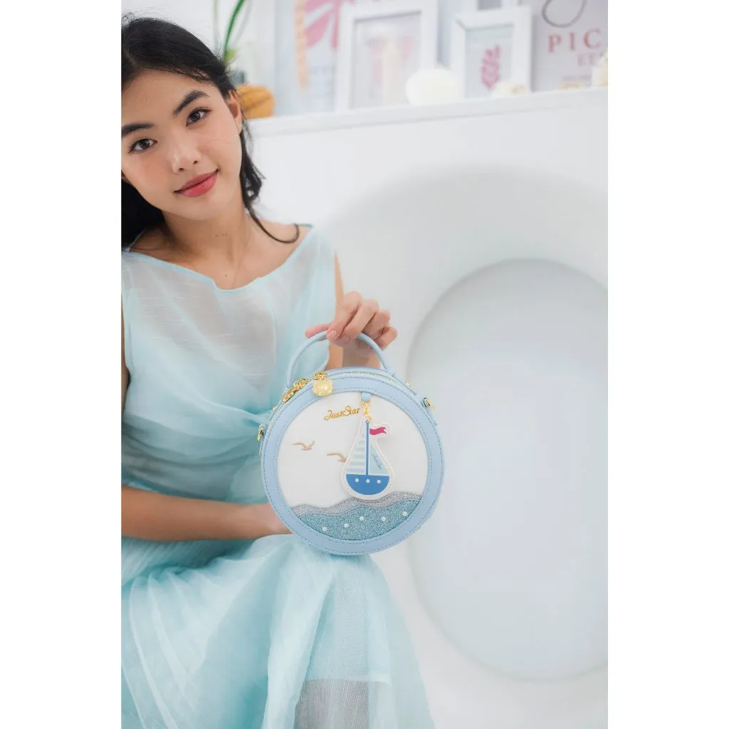 Ảnh Túi phom tròn đẹp dễ thương cute Just Star thuyền và biển ViAnh Store 171277 2