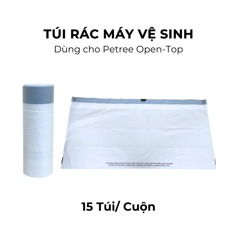 Ảnh Túi Rác Máy Dọn Vệ Sinh Tự Động Cho Mèo PETREE Open Top Size To 2