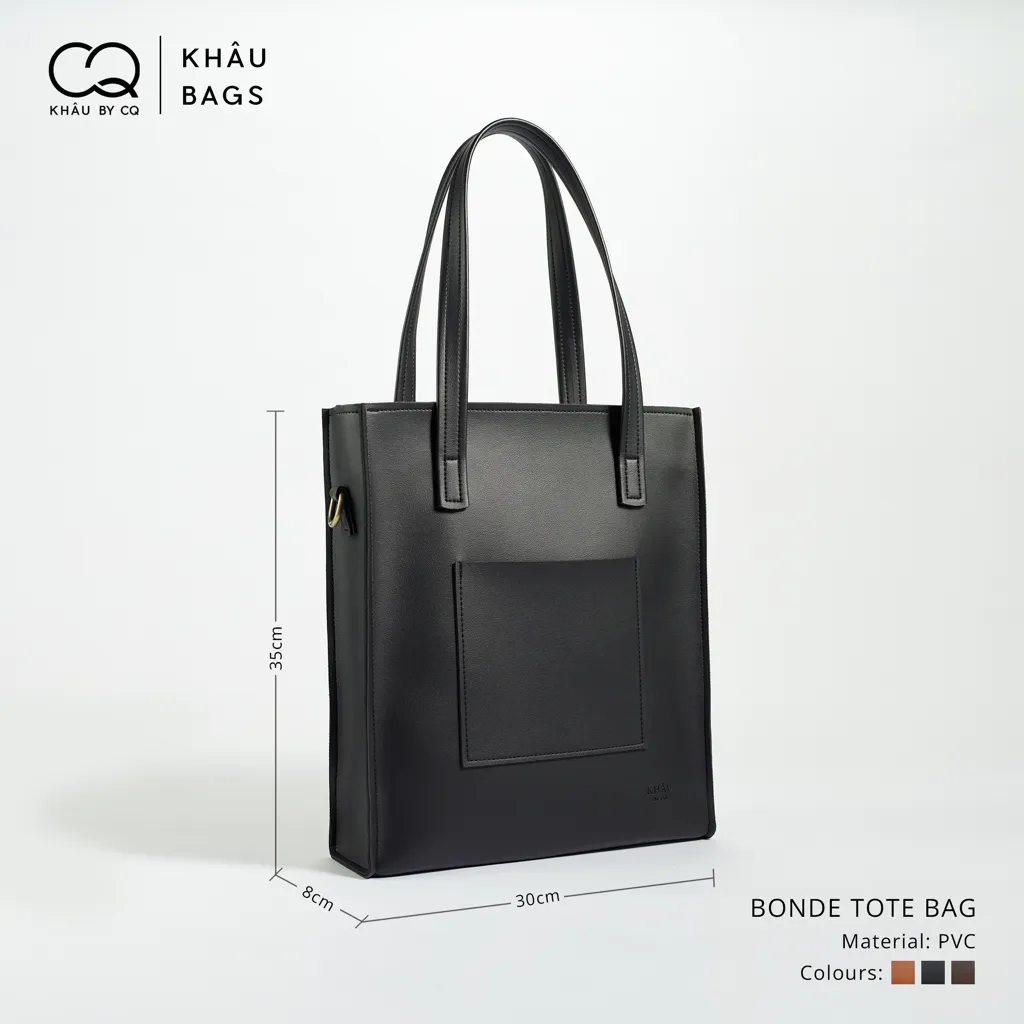Ảnh Túi Tote da KHÂU BY CQ đeo chéo Bonde đựng vừa A4, Laptop 2