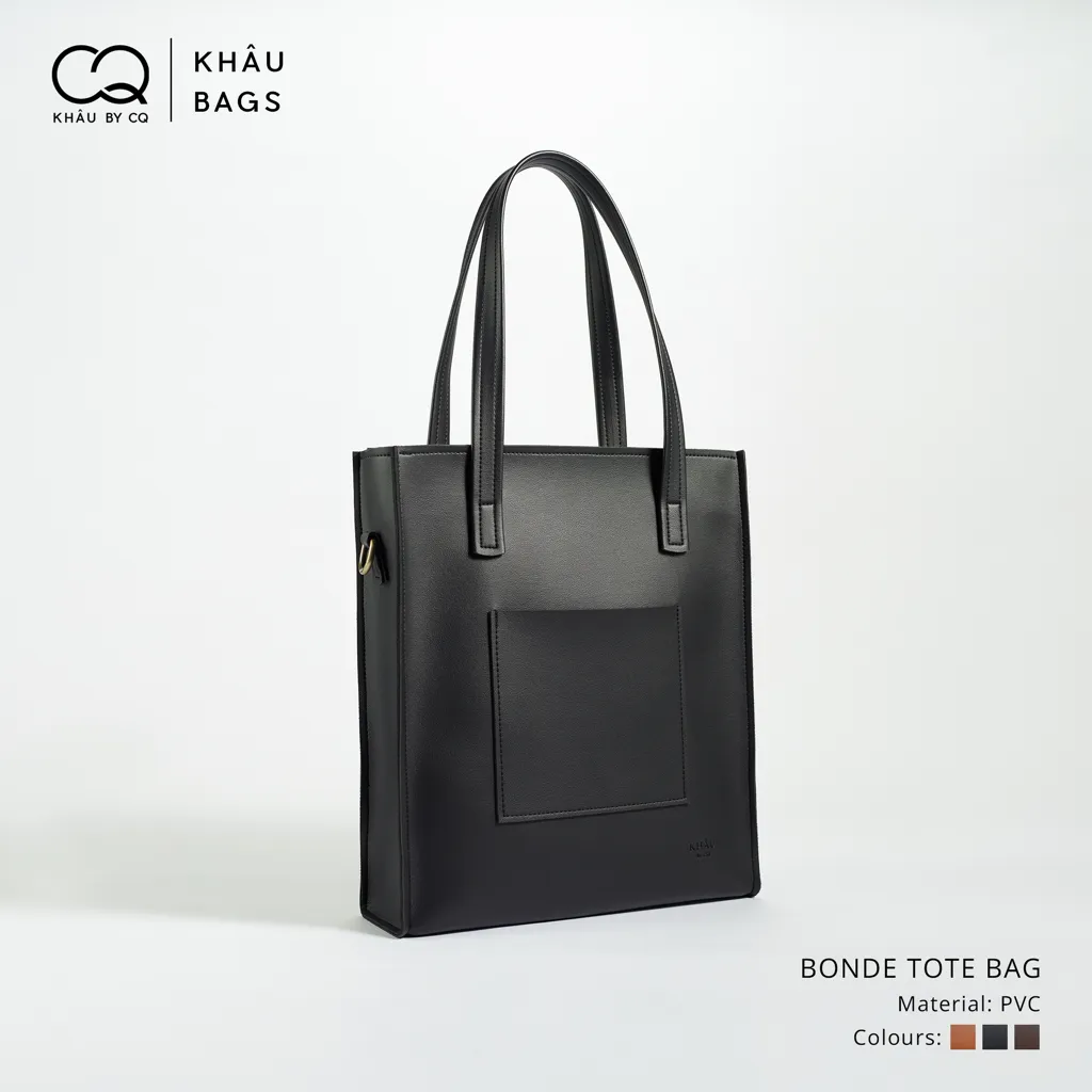 Ảnh Túi Tote da KHÂU BY CQ đeo chéo Bonde đựng vừa A4, Laptop 3