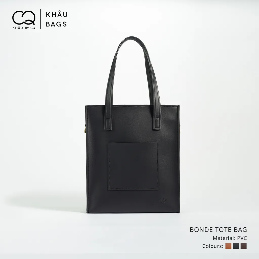 Ảnh Túi Tote da KHÂU BY CQ đeo chéo Bonde đựng vừa A4, Laptop 4