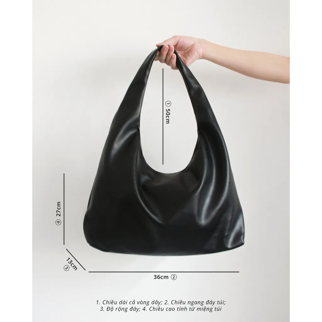 Ảnh Túi tote da MIDORI đeo vai, có thể đựng vừa Laptop 14inch KHÂU BY CQ 3
