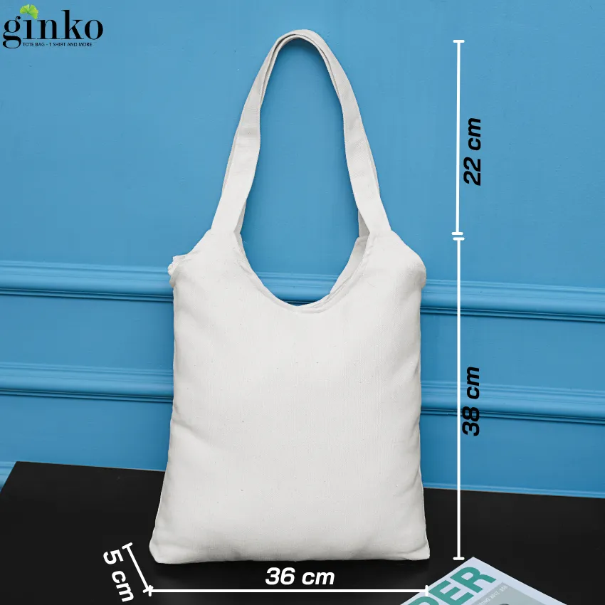 Ảnh Túi Tote Đeo Vai  GINKO Có Khóa Kéo Miệng Túi In Hình LIFE IS COOL AND SO ARE YOU (KT 36x38x5cm) M30 1