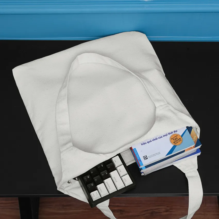 Ảnh Túi Tote Đeo Vai  GINKO Có Khóa Kéo Miệng Túi In Hình LIFE IS COOL AND SO ARE YOU (KT 36x38x5cm) M30 2