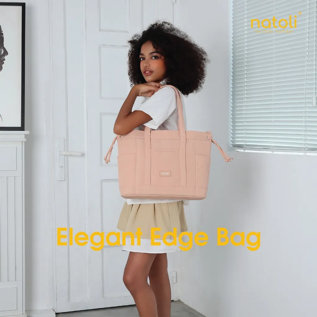 Ảnh Túi tote nữ nhiều ngăn NATOLI, 2 mặt đeo vai đựng laptop cao cấp - BST Elegant Edge Bag T19 2
