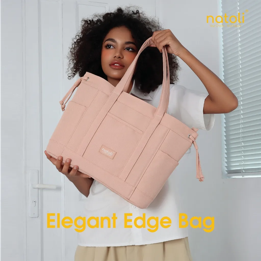 Ảnh Túi tote nữ nhiều ngăn NATOLI, 2 mặt đeo vai đựng laptop cao cấp - BST Elegant Edge Bag T19 3
