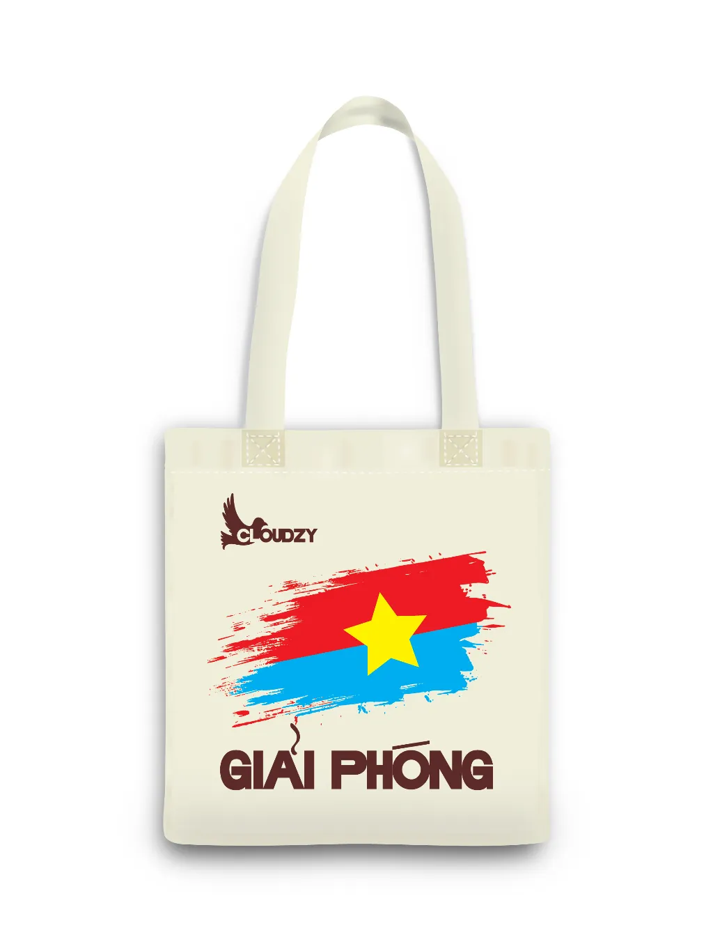Ảnh Túi Tote vải Canvas nữ nam dày dặn in hình Giải Phóng Miền Nam 30/4 Cloudzy 4