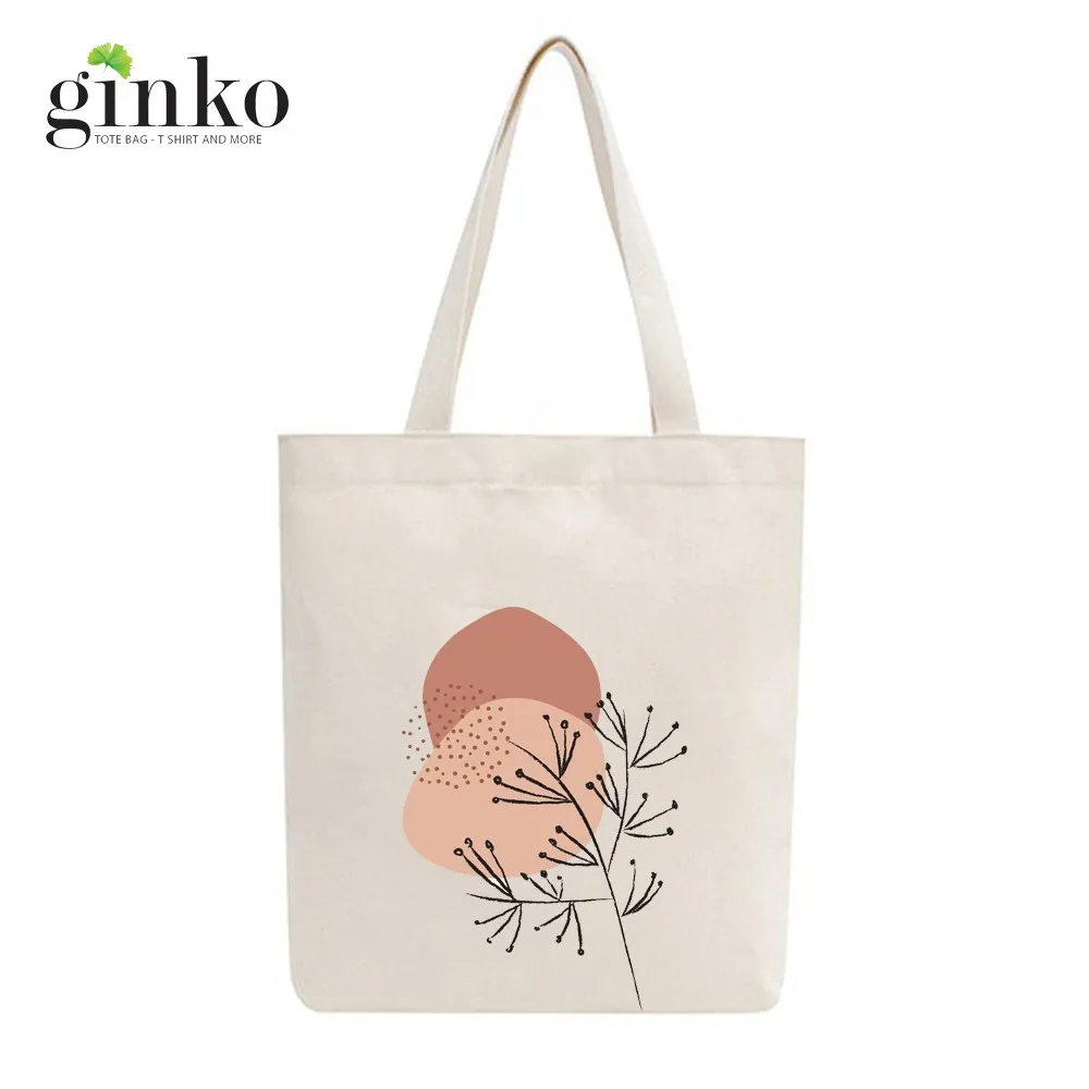 Ảnh Túi Tote Vải Mộc GINKO có dây kéo khóa ( túi con ) in hình Minimalism Art (nhiều mẫu) 2