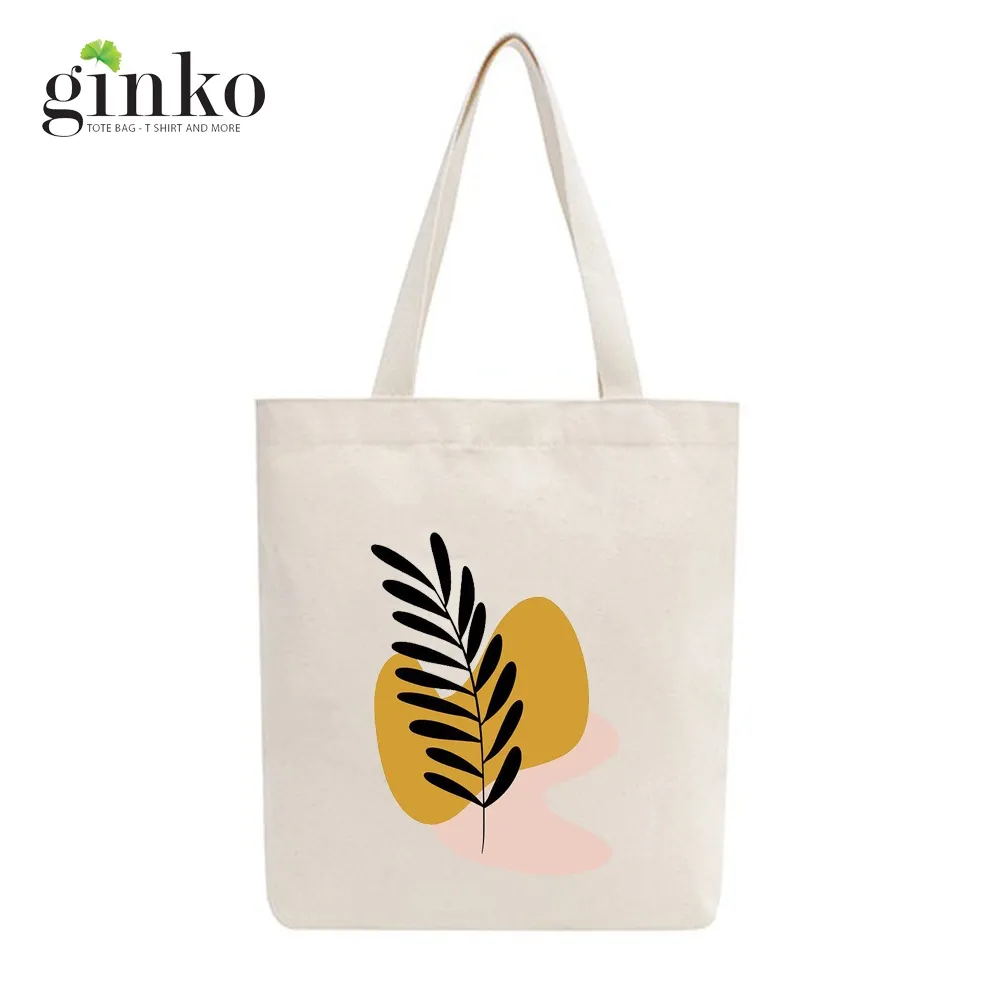 Ảnh Túi Tote Vải Mộc GINKO có dây kéo khóa ( túi con ) in hình Minimalism Art (nhiều mẫu) 4
