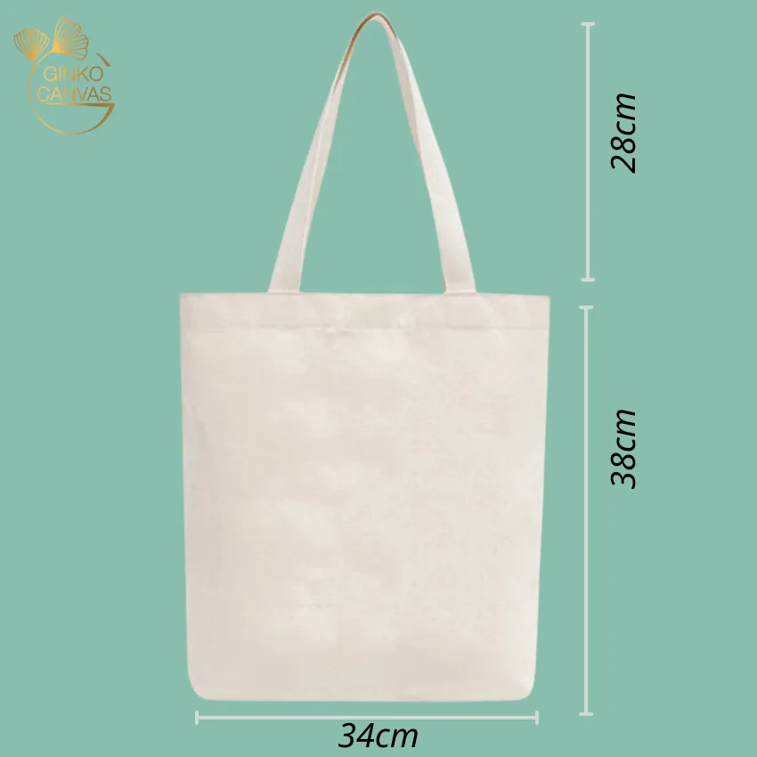 Ảnh Túi tote vải mộc GINKO có dây kéo khóa miệng túi ( túi con ) in hình Snoopy and Friends M102 1