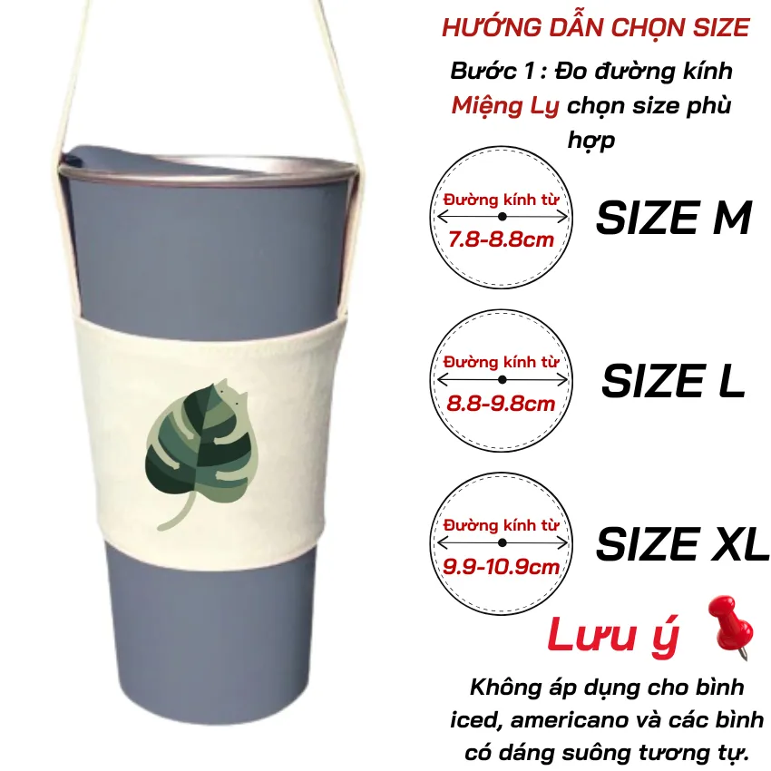 Ảnh Túi treo ly, cốc (Cup Holder) Ginko Canvas in hình cute ( nhiều mẫu) 4