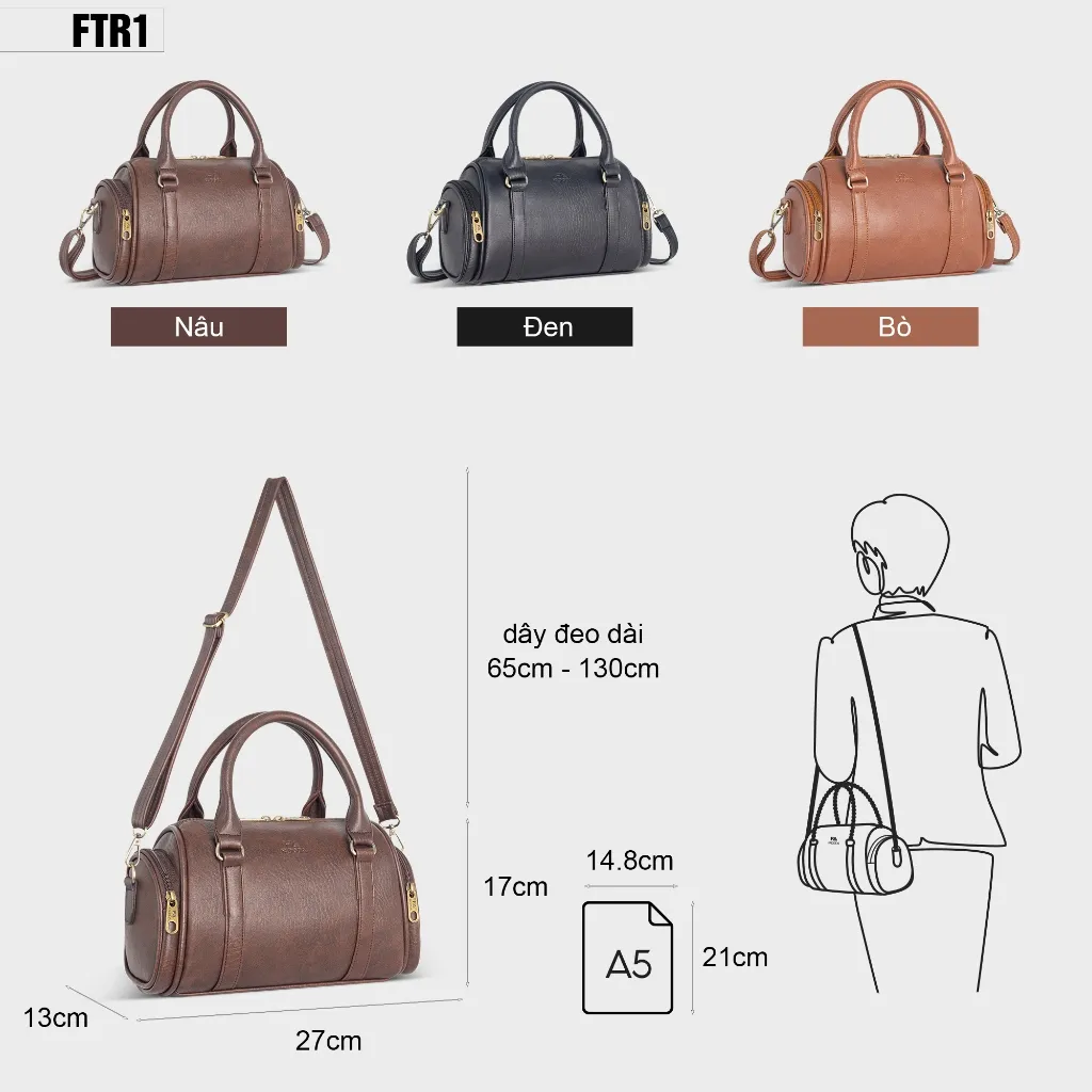 Ảnh Túi trống mini đeo chéo thời trang Fadoda FTR1 2