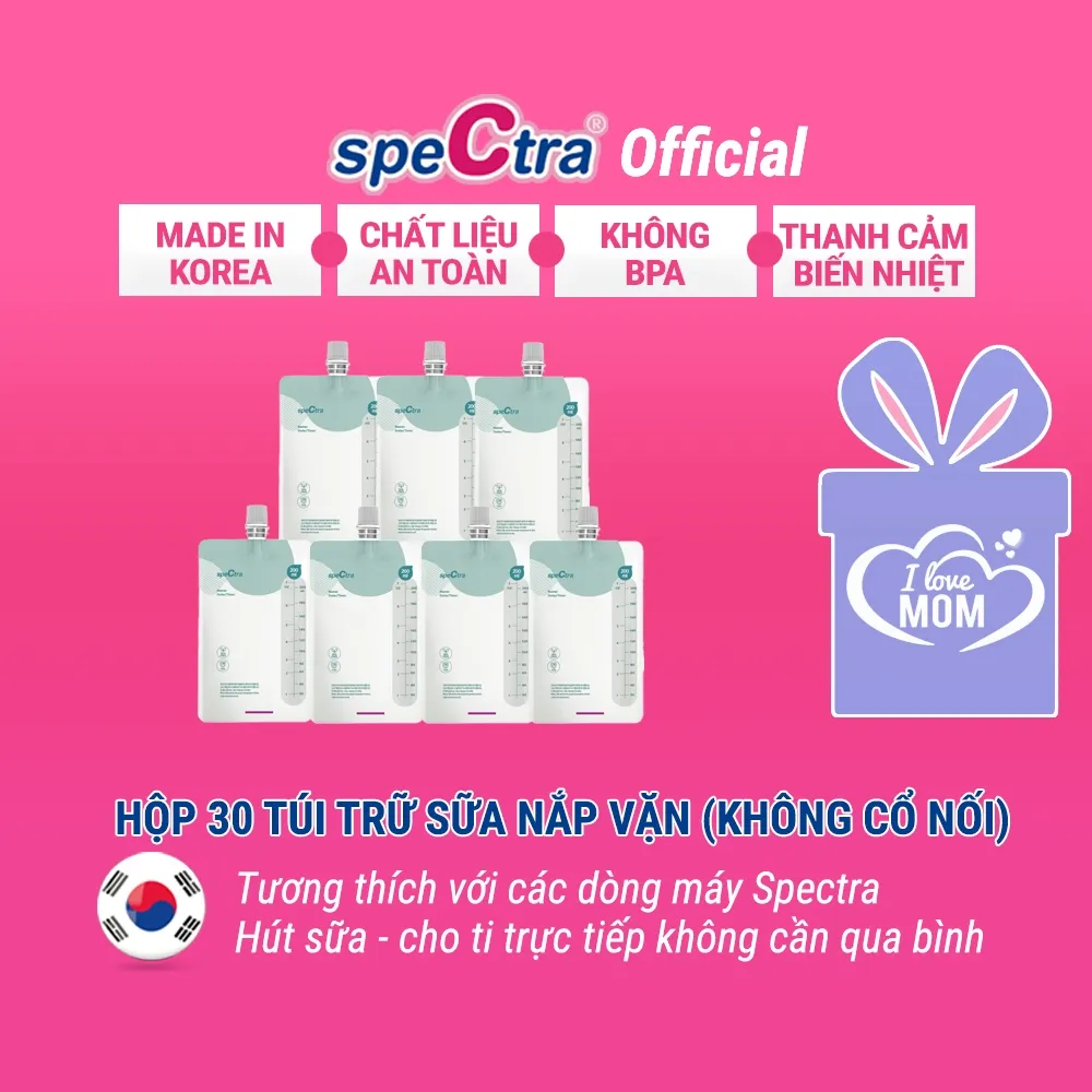 Ảnh Túi trữ sữa cảm biến nhiệt Spectra 200ml (có nắp vặn) 1