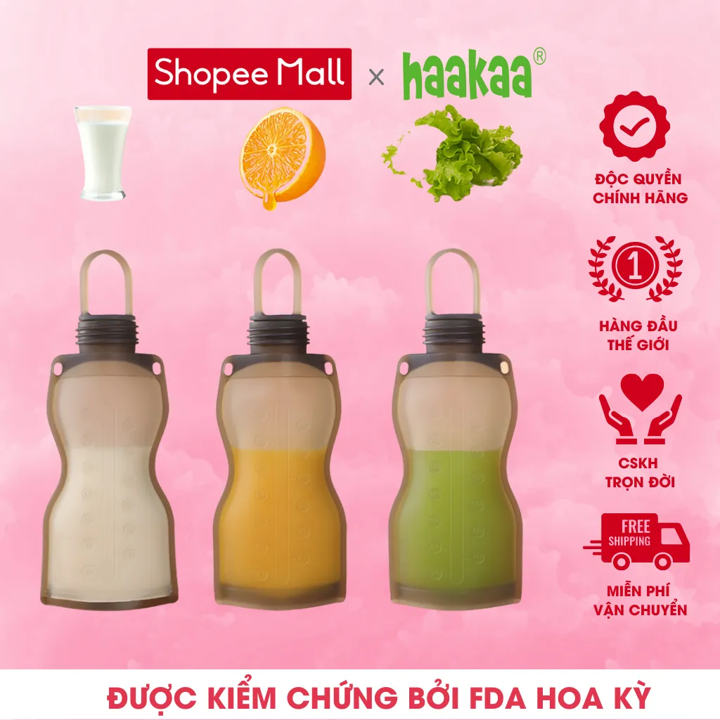 Ảnh Túi trữ sữa silicone cho bé Haakaa, Dung tích 260ml 1