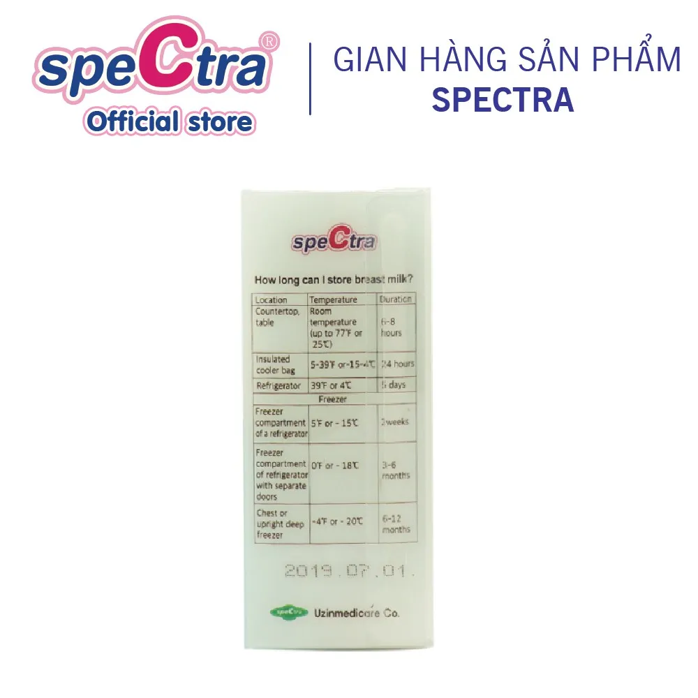 Ảnh Túi Trữ Sữa Spectra Cảm Ứng Nhiệt 200ml (30 Túi/ Hộp) 4