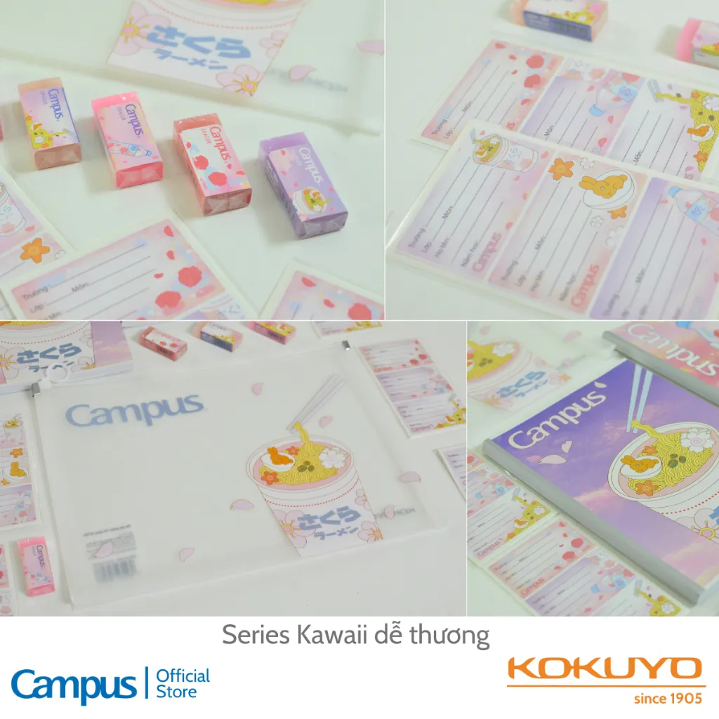 Ảnh Túi Đựng Tài Liệu Có Khóa Zip Campus Kawaii A4 2