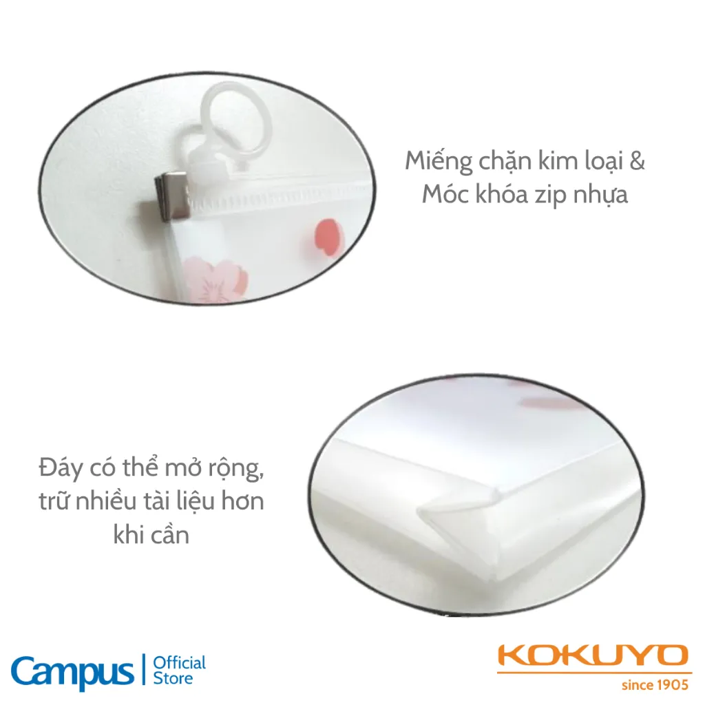 Ảnh Túi Đựng Tài Liệu Có Khóa Zip Campus Kawaii A4 3