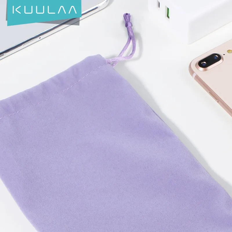 Ảnh Túi Vải KUULAA Đựng Sạc Dự Phòng Và Cáp USB Chống Thấm Nước Cho iPhone Samsung Xiaomi Huawei 1