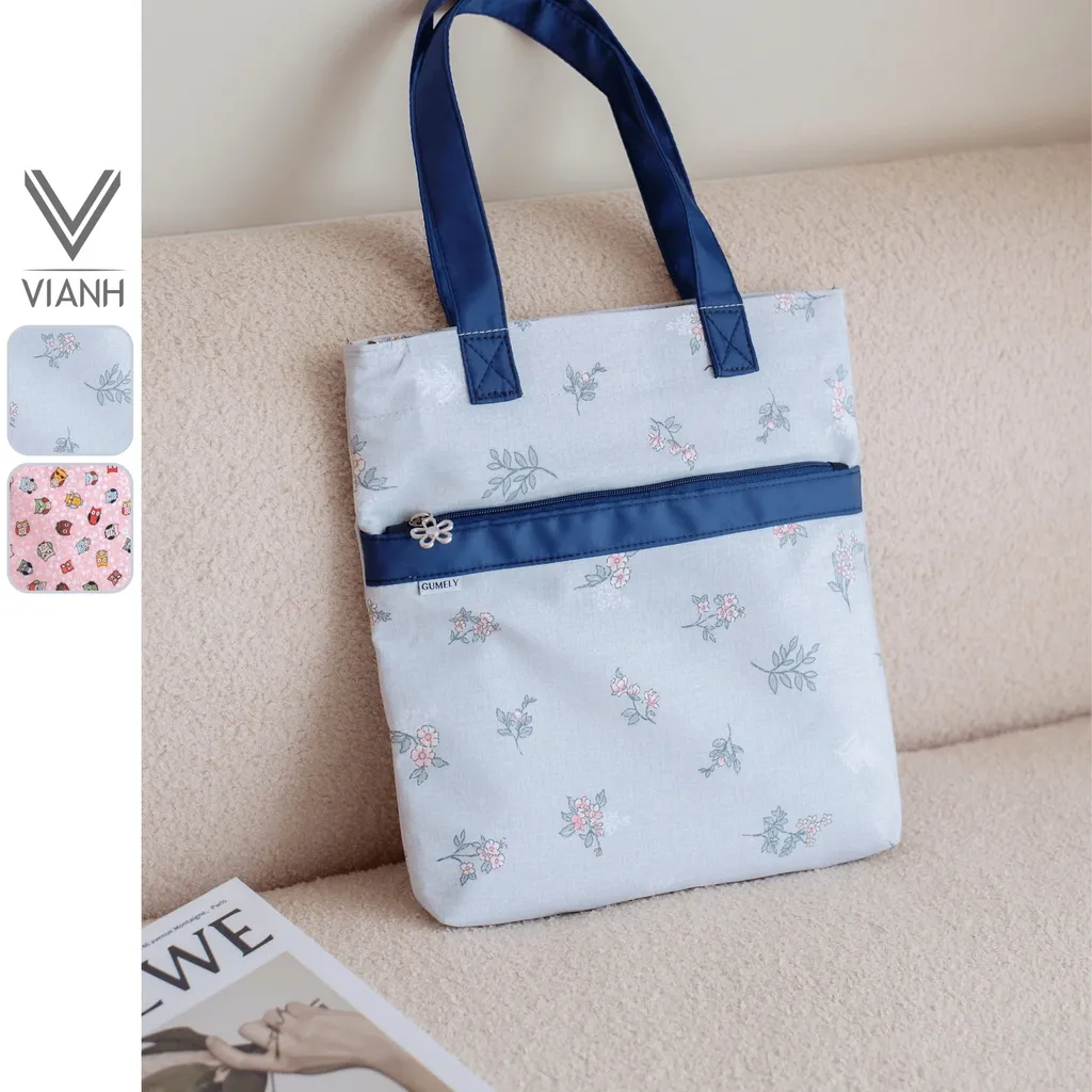 Ảnh Túi vải tote bag nữ đẹp vintage dễ thương nhiều ngăn khoá kéo cao cấp Gumely ViAnh Store GU02 1