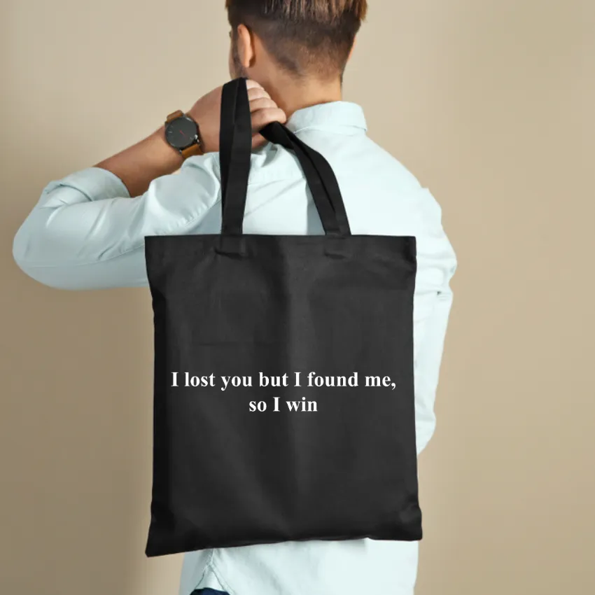 Ảnh Túi Vải Tote Ginko Có Dây Kéo Khóa ( túi con bên trong ) Phong Cách Hàn Quốc In chữ So I Win B02 4