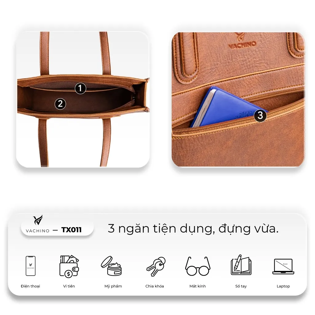 Ảnh Túi xách công sở Selene Bag đựng laptop 15.6in VACHINO-TX011 4