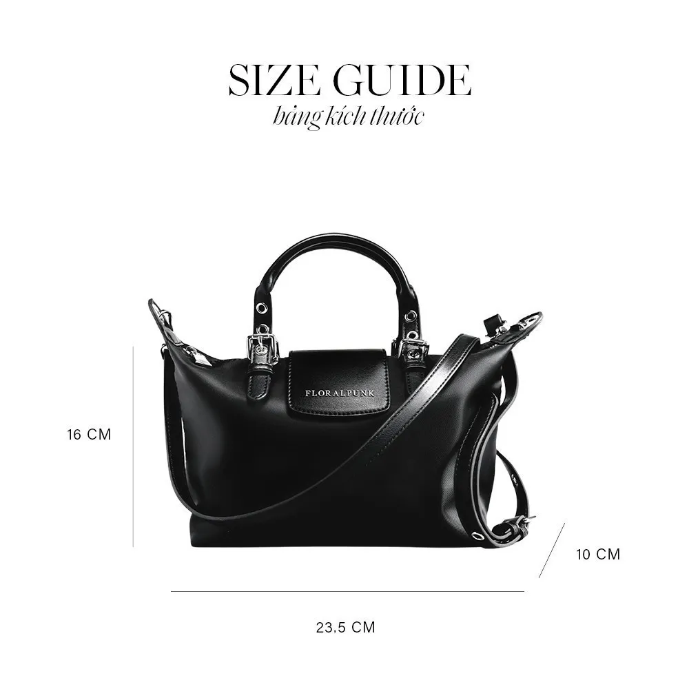 Ảnh Túi Xách Floralpunk City Shopper - Small - Màu Đen - Chất liệu Nylon cao cấp - Đeo chéo 1