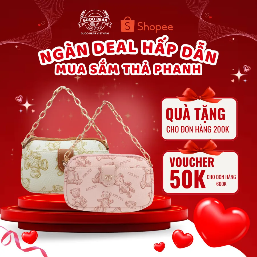 Ảnh Túi xách GUOO BEAR chính hãng - GO2013 đeo vai đeo chéo thời trang 1