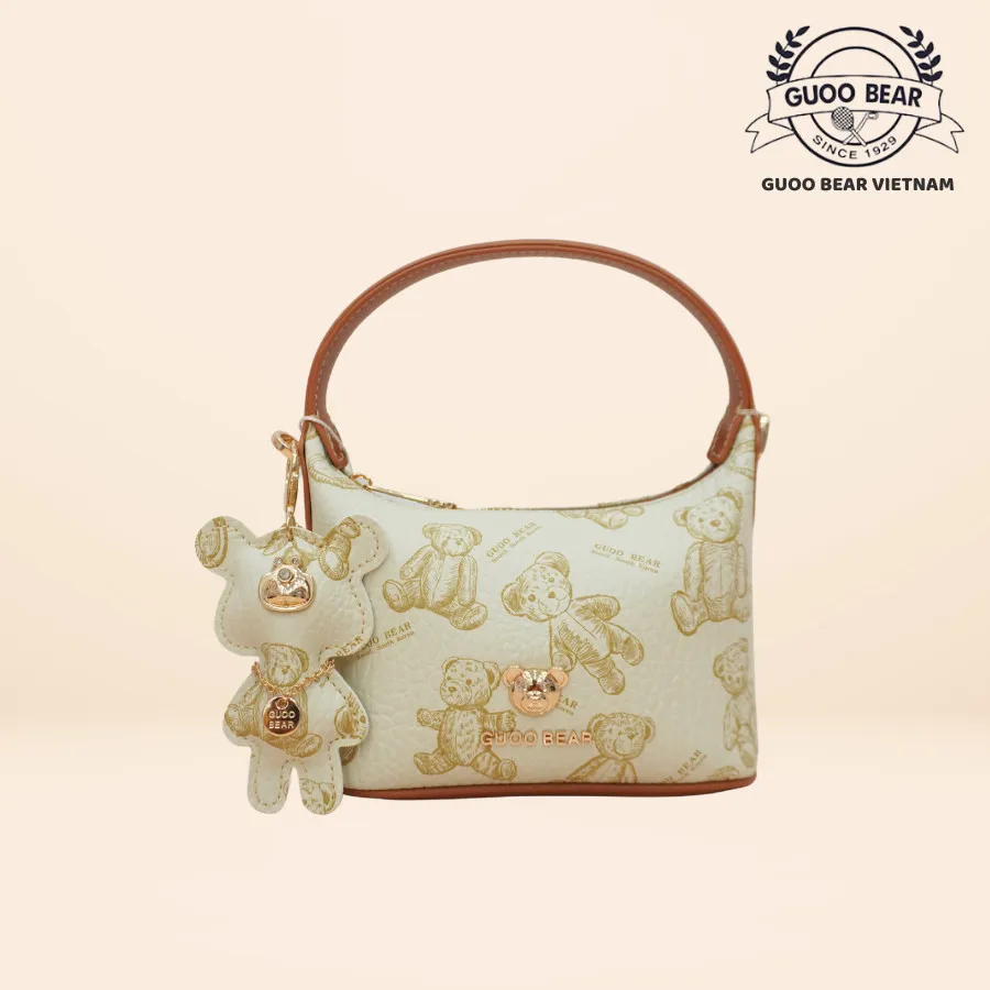 Ảnh Túi xách GUOO BEAR chính hãng - GU1078 đeo vai kèm charm gấu xinh xắn 2