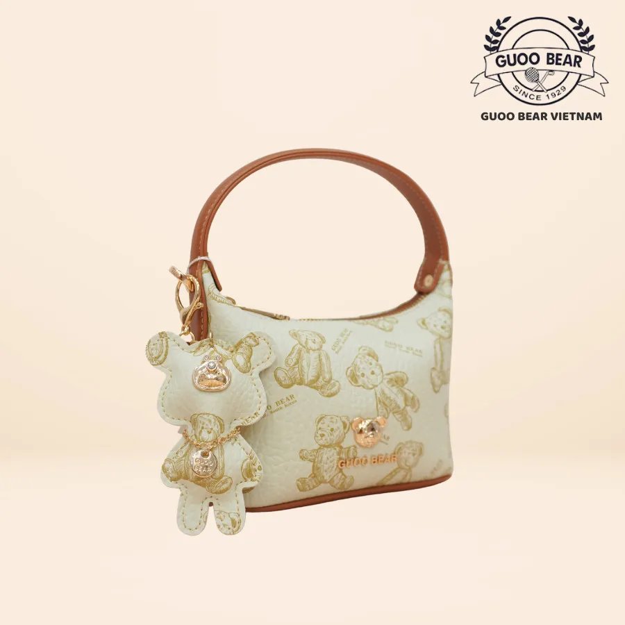 Ảnh Túi xách GUOO BEAR chính hãng - GU1078 đeo vai kèm charm gấu xinh xắn 3