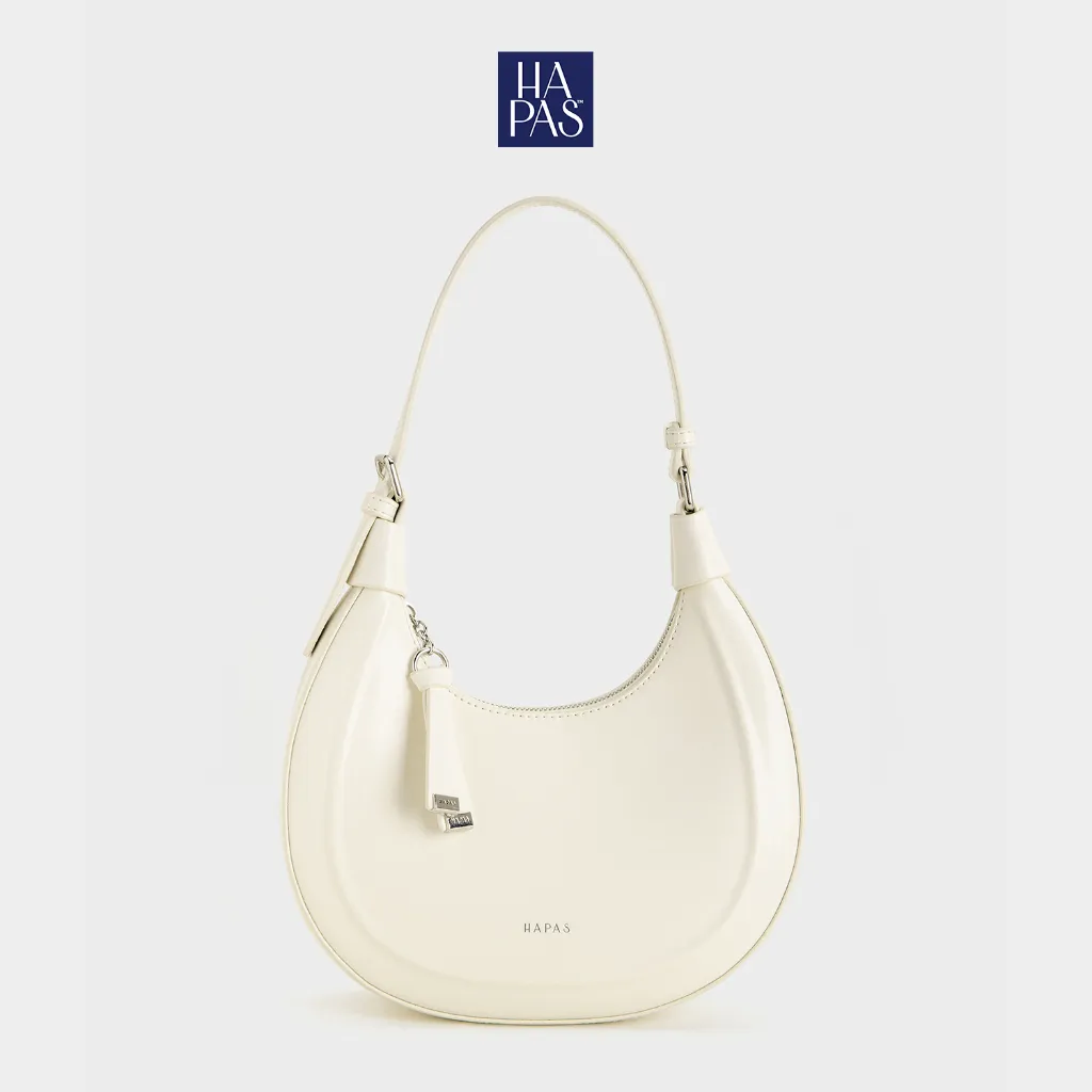 Ảnh Túi Xách Hobo Dập Nổi Line Embossed White Sz 23 HAPAS - TDV240369 1