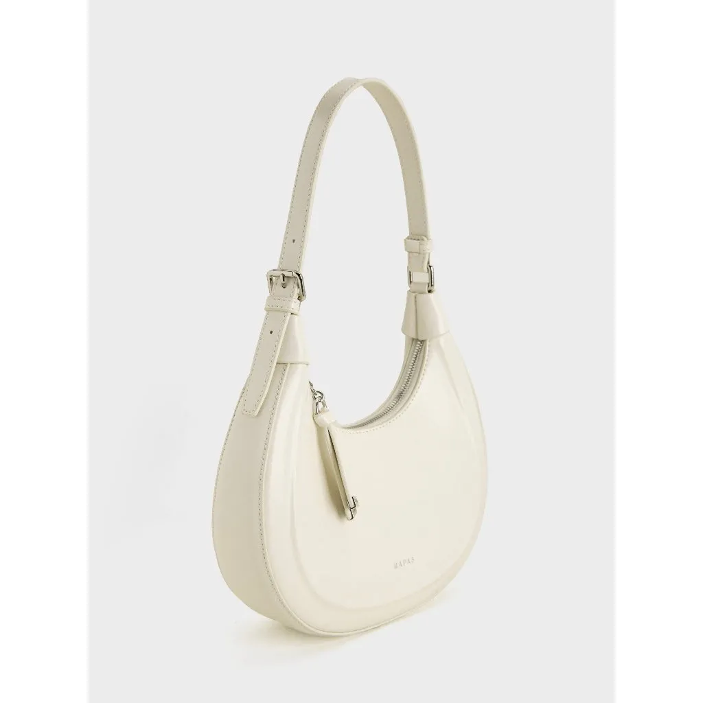 Ảnh Túi Xách Hobo Dập Nổi Line Embossed White Sz 23 HAPAS - TDV240369 2