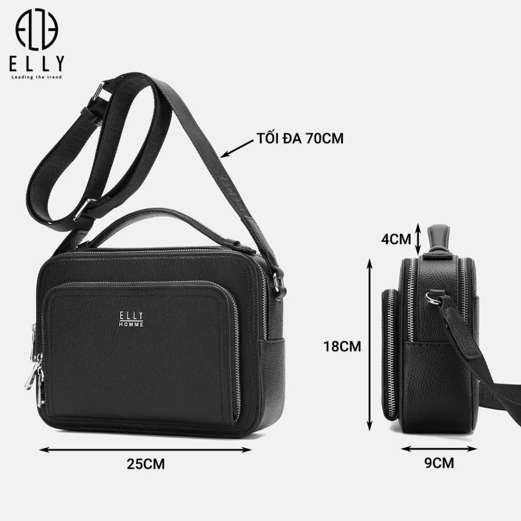 Ảnh TÚI XÁCH NAM CAO CẤP DA THẬT ELLY – ETM32 2