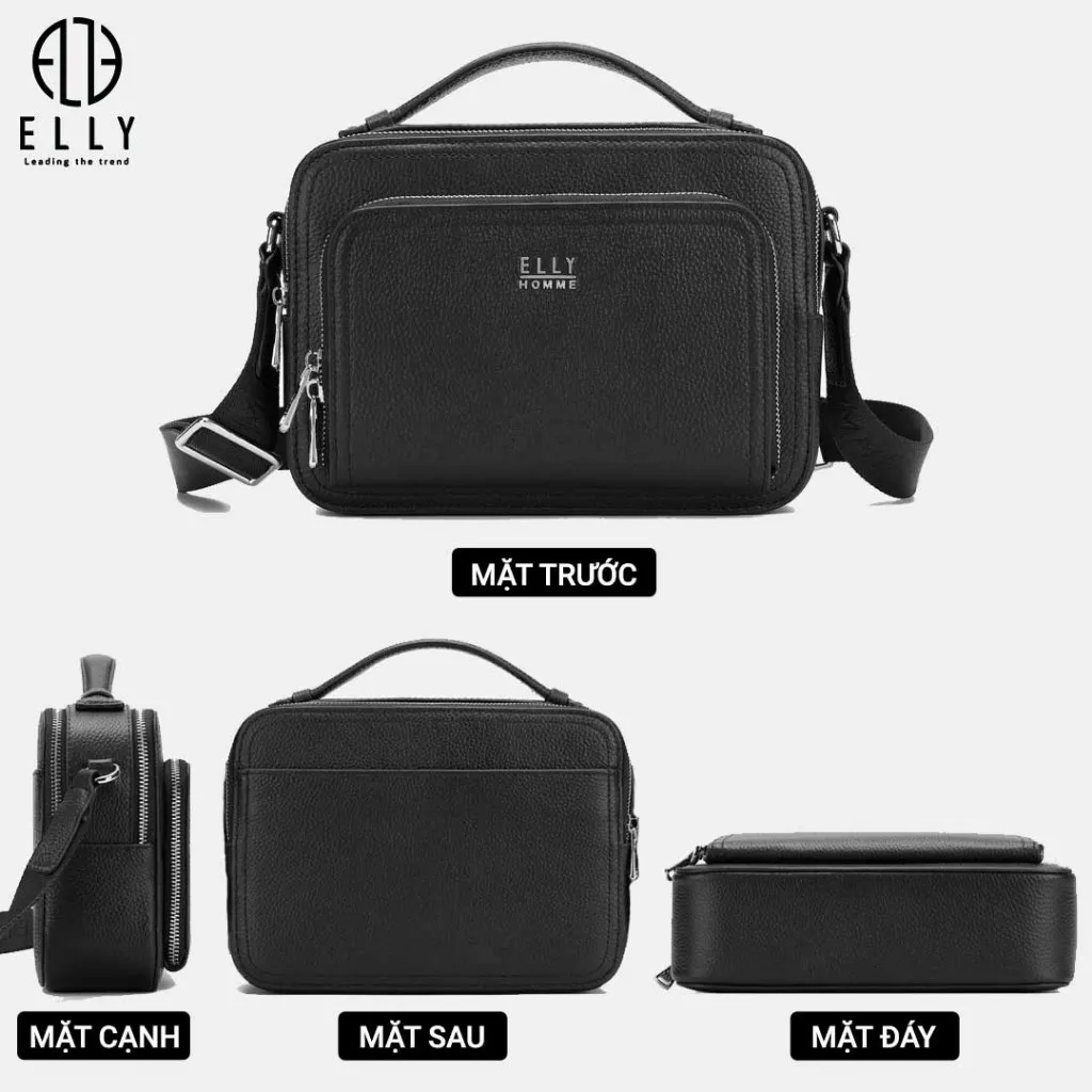 Ảnh TÚI XÁCH NAM CAO CẤP DA THẬT ELLY – ETM32 3