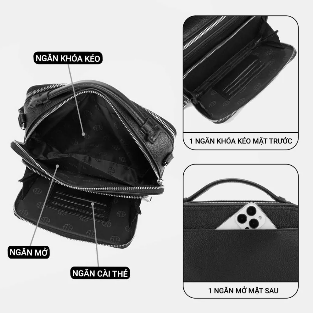 Ảnh TÚI XÁCH NAM CAO CẤP DA THẬT ELLY – ETM32 4