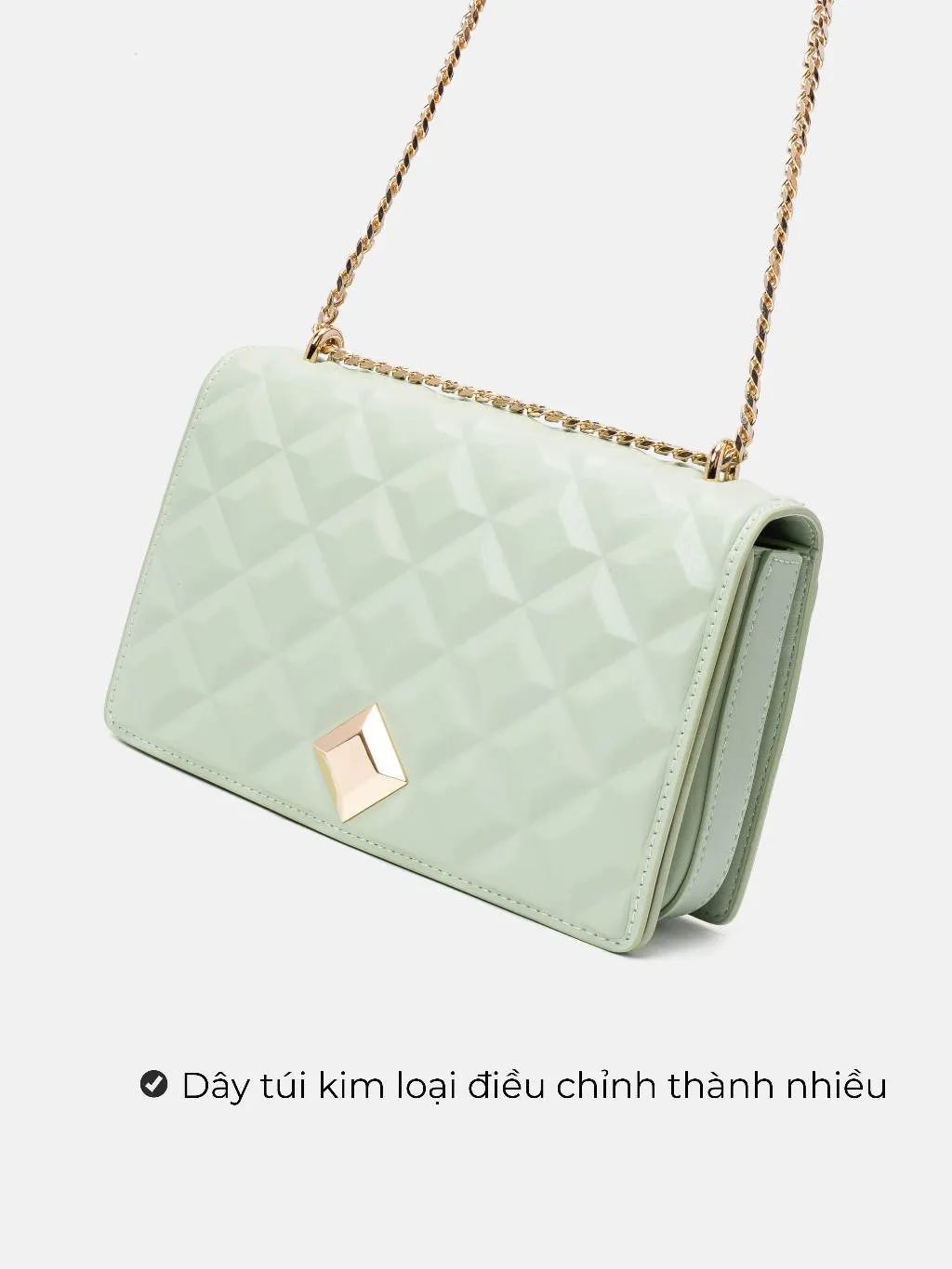 Ảnh Túi Xách Nhỏ Nữ Thời Trang JUNO Dập Hiệu Ứng Princess Diamond TXN417 3