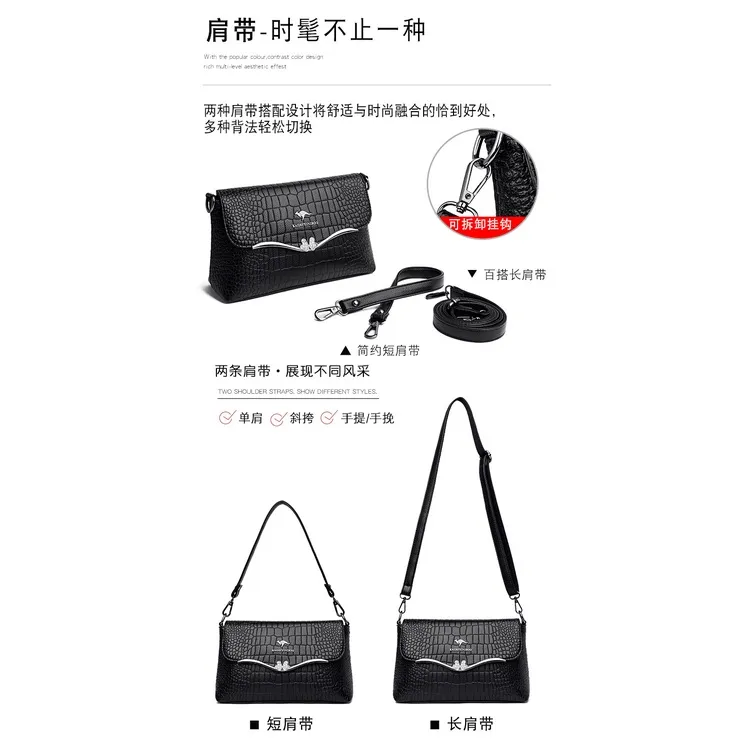 Ảnh Túi xách nữ cao cấp đẹp KAIDIFEINIROO KF17 (9610) phong cách Hàn Quốc đủ 2 dây size 27cm 4