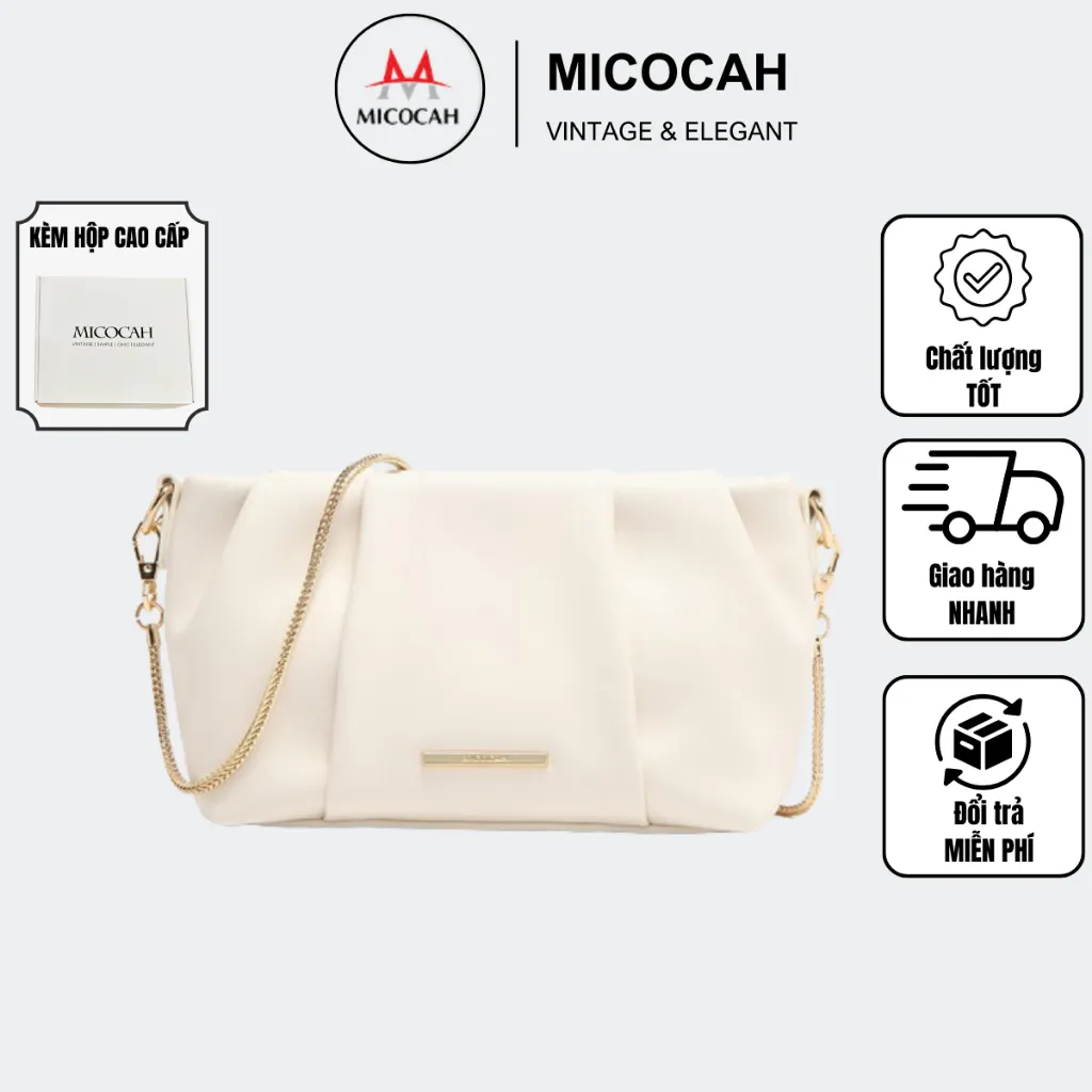 Ảnh Túi Xách Nữ Chính Hãng MICOCAH Dáng Công Sở Đeo Vai Đeo Chéo Da Cao Cấp Cực Đẹp MC131 (KÈM HỘP) 1