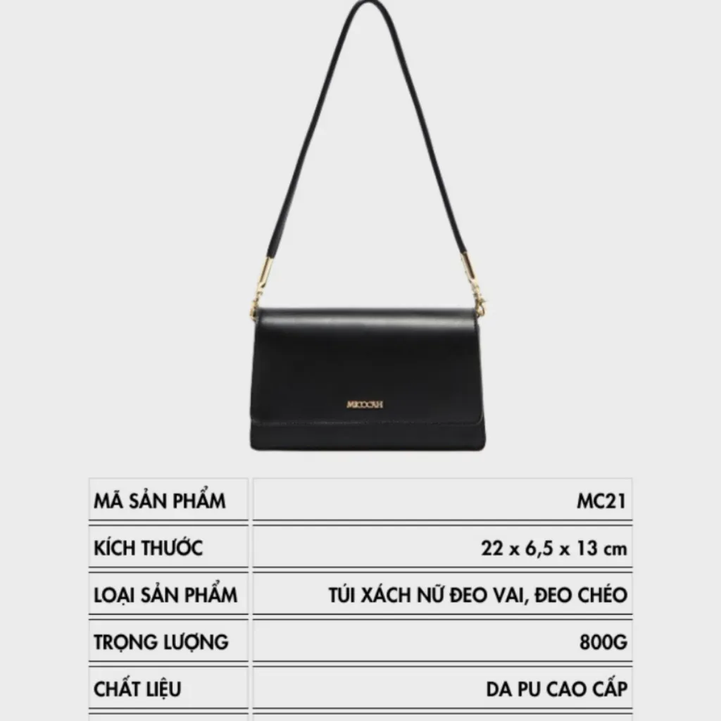 Ảnh Túi Xách Nữ Chính Hãng MICOCAH Đeo Chéo Đeo Vai Thời Trang Nhiều Ngăn Chất Da Cao Cấp MC21 (KÈM HỘP) 3
