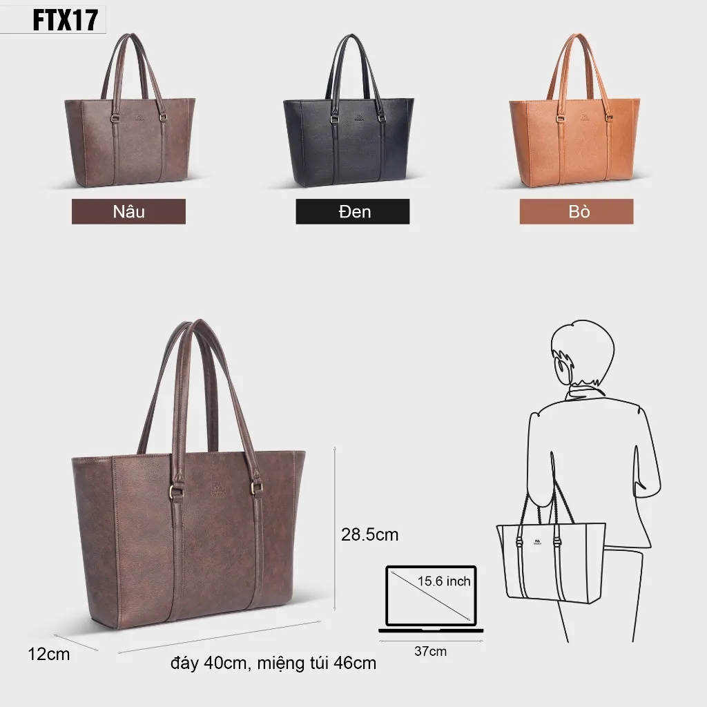 Ảnh Túi xách nữ công sở cao cấp Fadoda FTX17 2