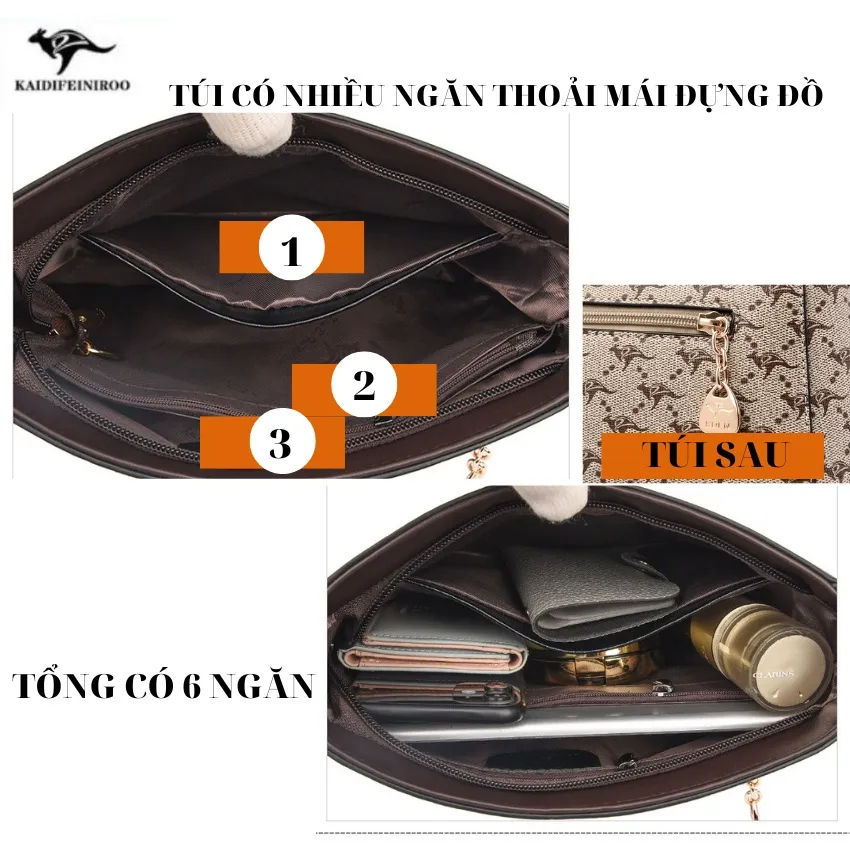 Ảnh Túi xách nữ công sở đẹp thời trang cao cấp Hàn Quốc KAIDIFEINIROO KF34 (8065) Size 26.5cm 3