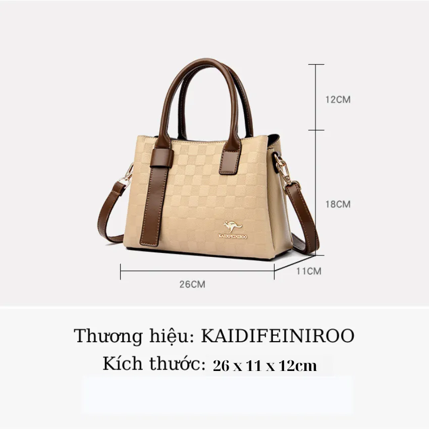 Ảnh Túi xách nữ công sở Hàn Quốc đẹp cao cấp đeo vai đeo chéo 2025 Kaidifeiniroo KF46 (5293) Size 26cm. 2
