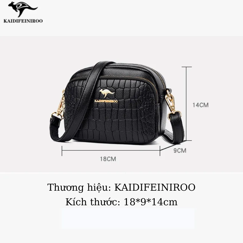 Ảnh Túi xách nữ công sở mini đẹp Hàn Quốc thời trang cao cấp KAIDIFEINIROO KF33 (8042) Size 18cm 2