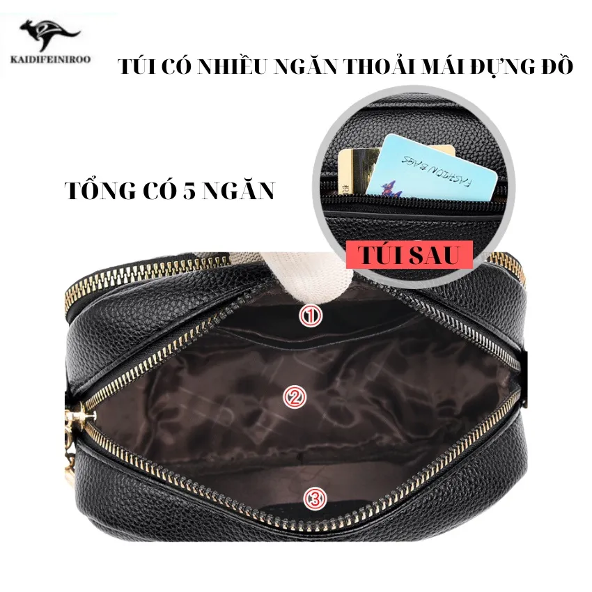 Ảnh Túi xách nữ công sở mini đẹp Hàn Quốc thời trang cao cấp KAIDIFEINIROO KF33 (8042) Size 18cm 4