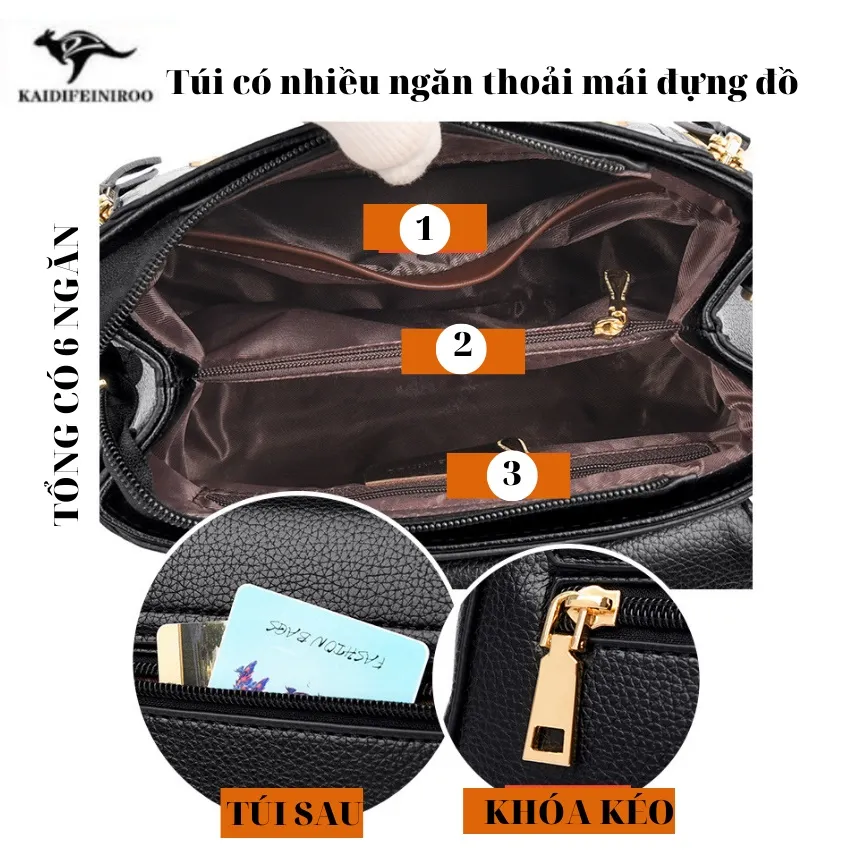 Ảnh Túi xách nữ công sở thời trang cao cấp đẹp Hàn Quốc KAIDIFEINIROO KF09 (5887) Size 23cmj 3